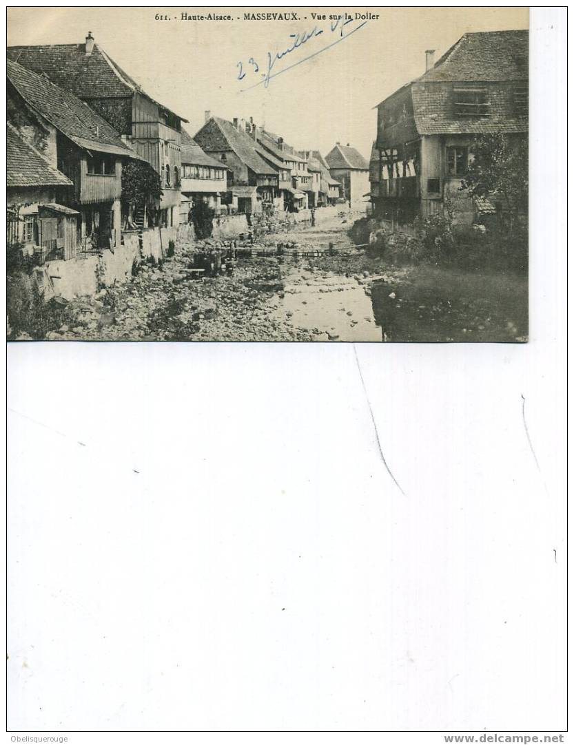 68 MASSEVAUX MAISONS SUR LE DOLLER N° 611 EN 1917 - Masevaux