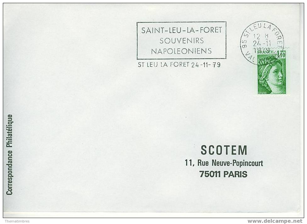 SC0290 Souvenirs Napoleoniens Flamme ST Leu La Foret 1979 - Napoléon