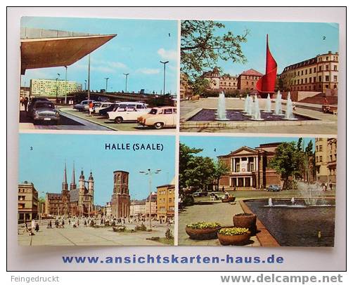 D 3311 - Halle (Saale) - Color MBk, Beschrieben U. Mit DDR-Marke Frankiert - Halle (Saale)