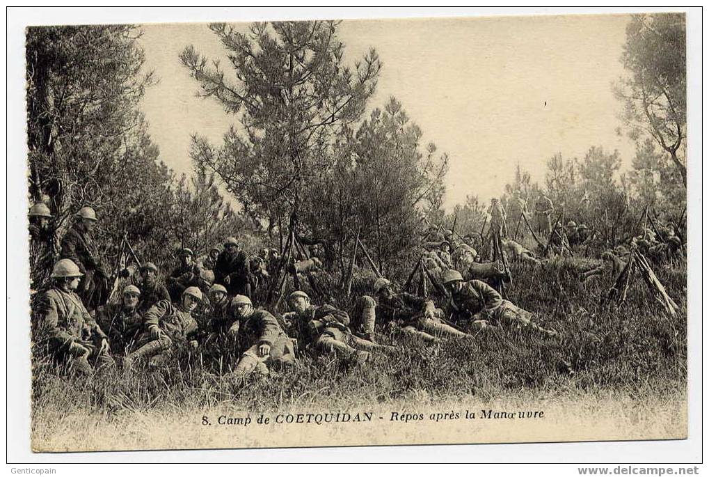 H131 - Camp De COETQUIDAN - Repos Après La Manoeuvre (1928) - Guer Coetquidan