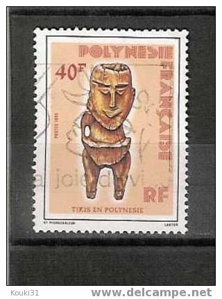 Polynésie Française YT 229 Obl: Tiki Polynésien, Statuette Isolée - 1985 - Usados