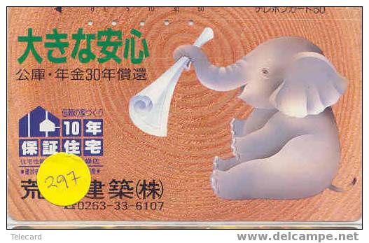 OLIFANT Elephant Op Telefoonkaart (297) - Other & Unclassified