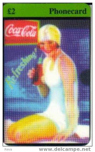 UK 2 L COCA COLA LOGO   WOMAN  IN  SWIM SUIT WITH  BOTTLE OF COKE  MINT   SPECIAL PRICE !! - Andere & Zonder Classificatie