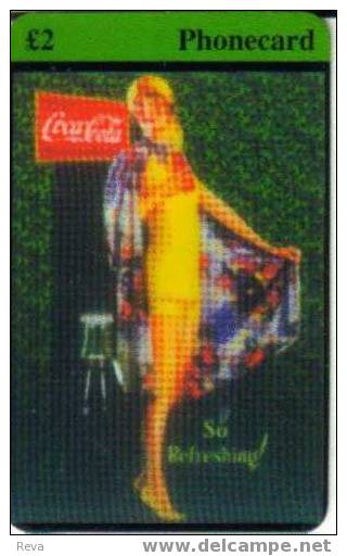 UK 2 L COCA COLA LOGO   WOMAN  IN  YELLOW  SWIM SUIT WITH  BOTTLE OF COKE  MINT   SPECIAL PRICE !! - Autres & Non Classés