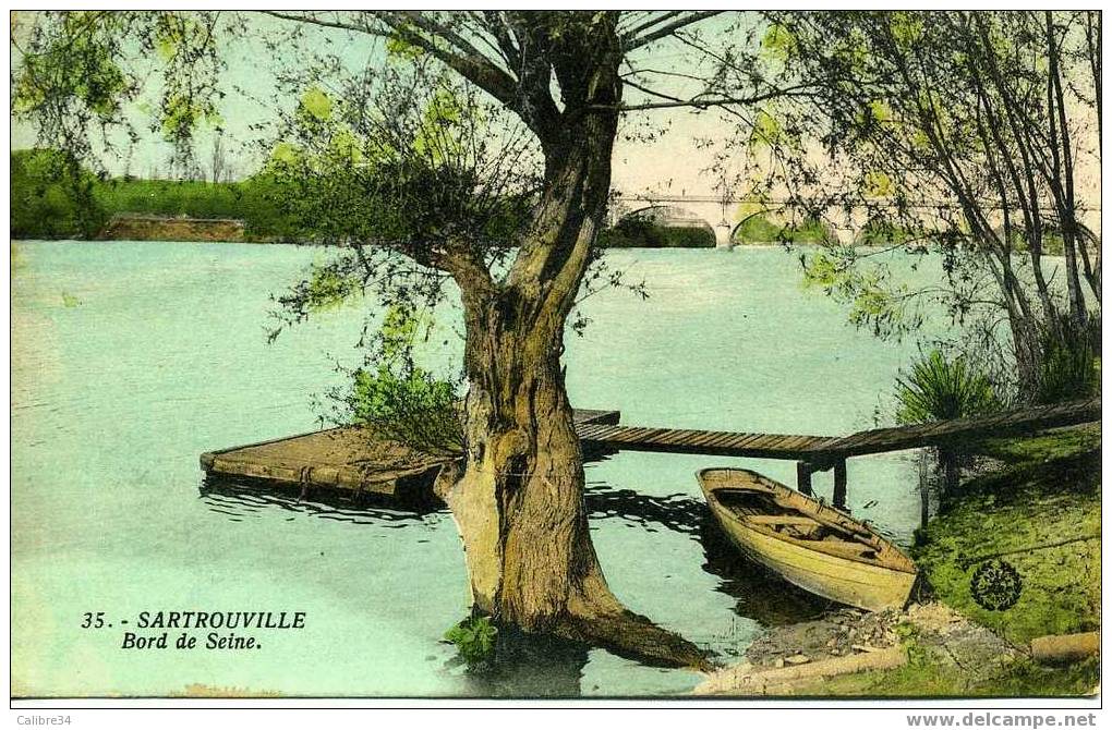 YVELINES SARTROUVILLE Bord De Seine (Barque Ponton Abeille Paris) - Sartrouville