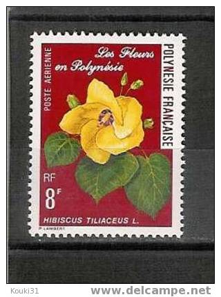 Polynésie  YT PA 126 ** : Fleur En Polynésie,Hibiscus Tiliaceus - 1977 - Unused Stamps