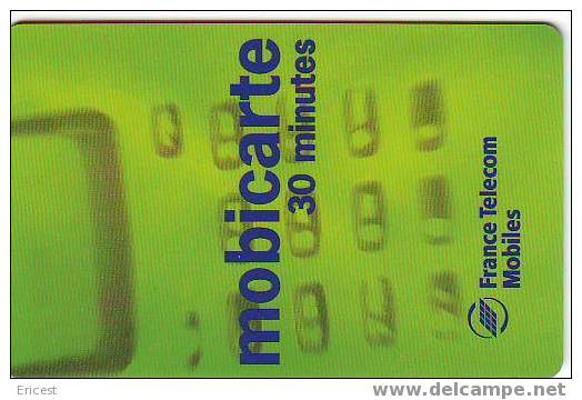 MOBICARTE 30 MIN VERTE GRAND CADRE ETAT COURANT (TRACES) - Cellphone Cards (refills)