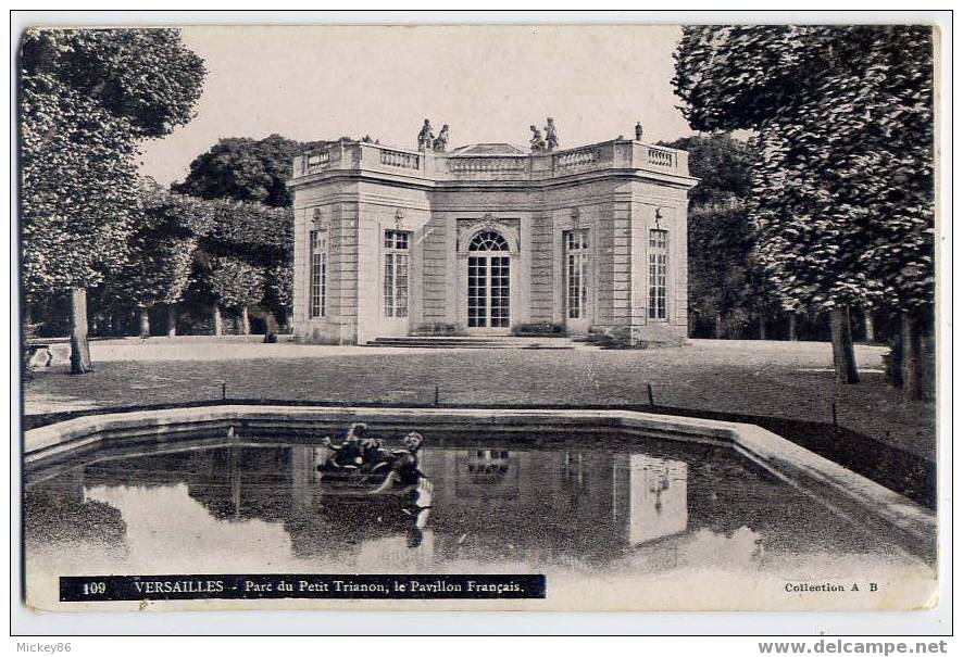 Cafés GILBERT--CP Publicitaire Versailles-Parc Du Petit Trianon,le Pavillon Français N°109 Coll A.B - Publicité