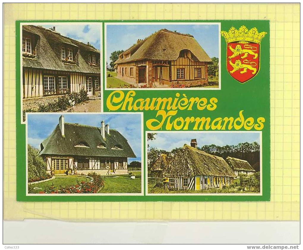 Normandie - 4 Chaumières Normandes - CPM Couleur Années 70 Non Voyagé - Ed Kettler N° 3ND732453 - Haute-Normandie