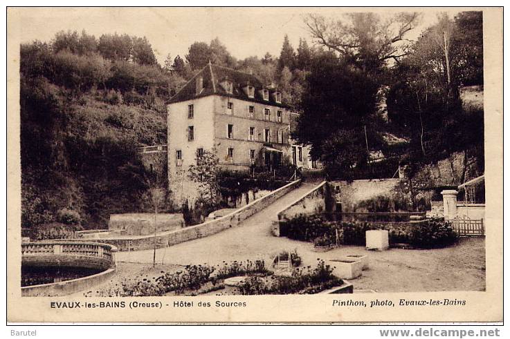 EVAUX LES BAINS - Hôtel Des Sources - Evaux Les Bains