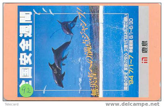 DOLFIJN Dolphin Op Telefoonkaart (92) - Dauphins