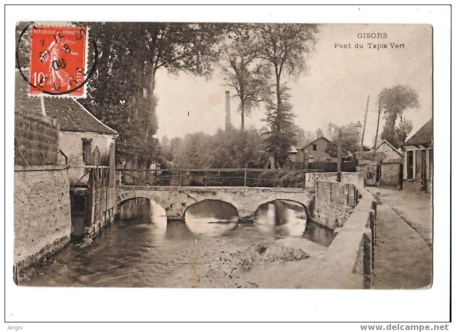 CPA----27-----GISORS---PONT Du TAPIS VERT --------________________ ______________________ - Gisors