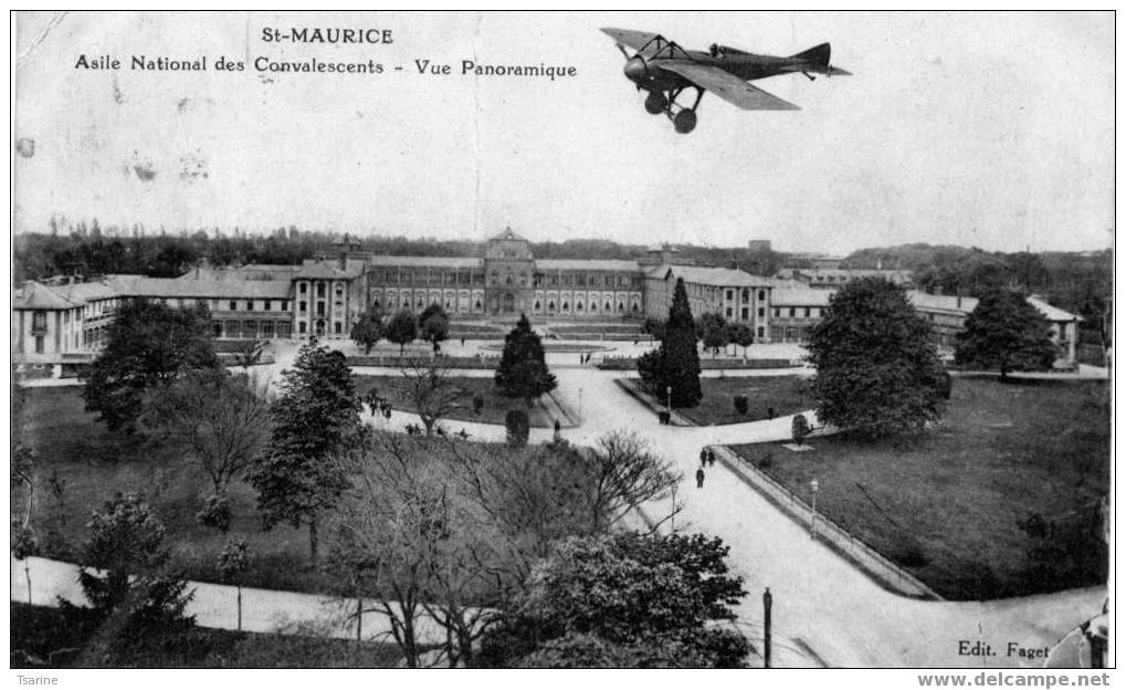 94 - ST MAURICE - Asile National Des Convalescents Avec Avion - Saint Maurice