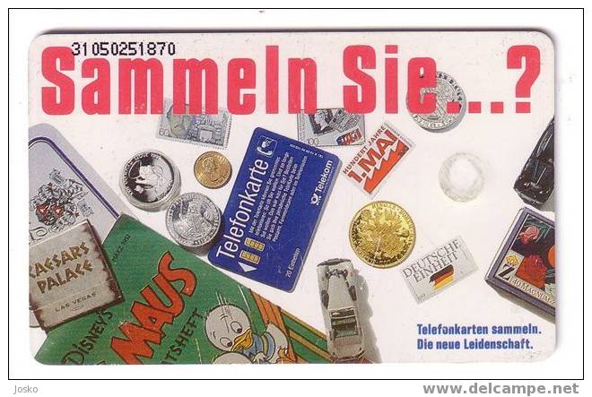 Germany - Coin Money - Pièce ( De Monnaie )- Coins - Pièces - Munze - Stamps On Card - Timbre - OLD & RARE   P 01  01.91 - P & PD-Series : Guichet - D. Telekom