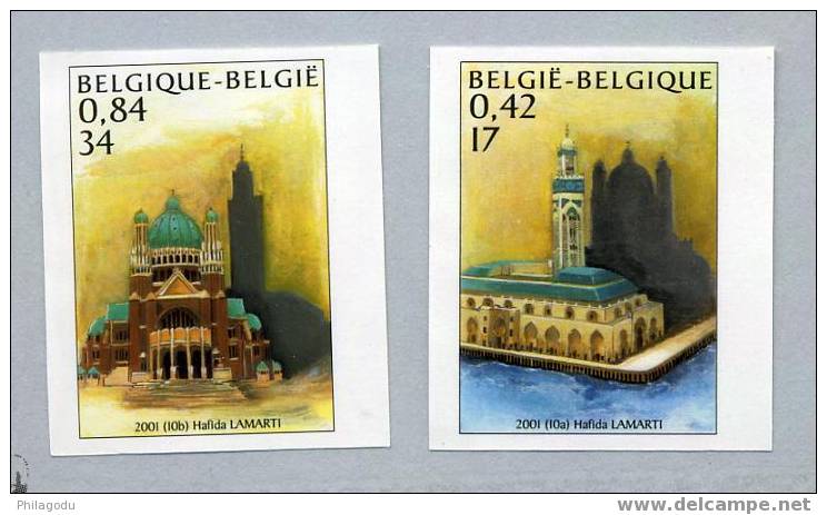 Basilique Koekelberg Et Mosquée  NON DENTELE 2001 Belgique  émission Commune Avec Le MAROC - Emissions Communes