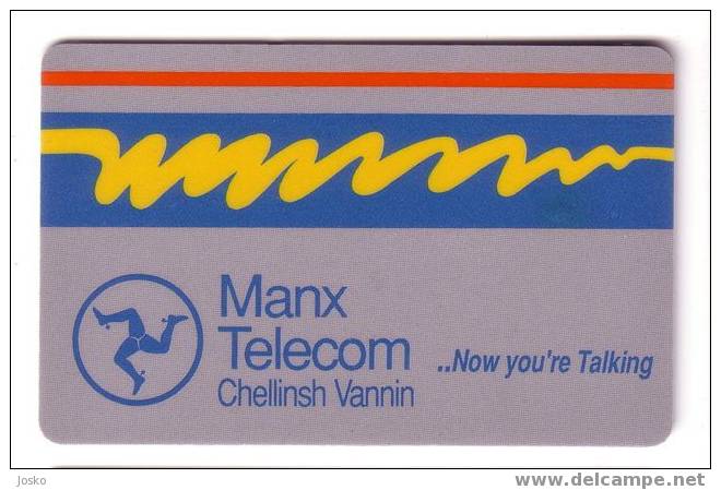 Isle Of Man - Man ( Ile De ) - IOM - RARE Card Smart Talking  -  SECOND VARIANT -  DIFFERENT BACK SIDE - Man (Ile De)