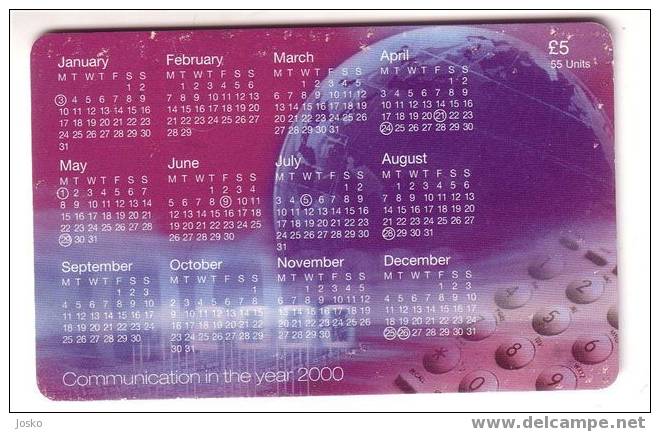 CALENDAR 2002.  ( Isle Of Man ) - Calendrier - Calendars - Calendriers ( Little Scratched - See Scan ) - Man (Isle Of)