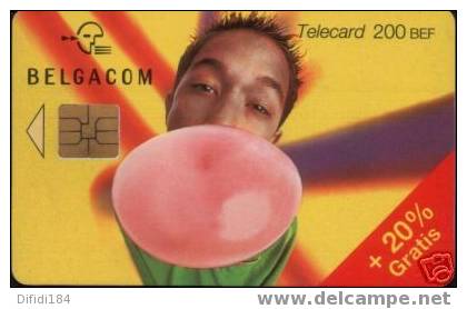 Belgacom Jongen Met Kauwgum - Met Chip