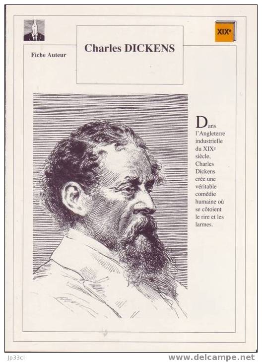 Fiche D´auteur Sur Charles Dickens - Fiches Didactiques