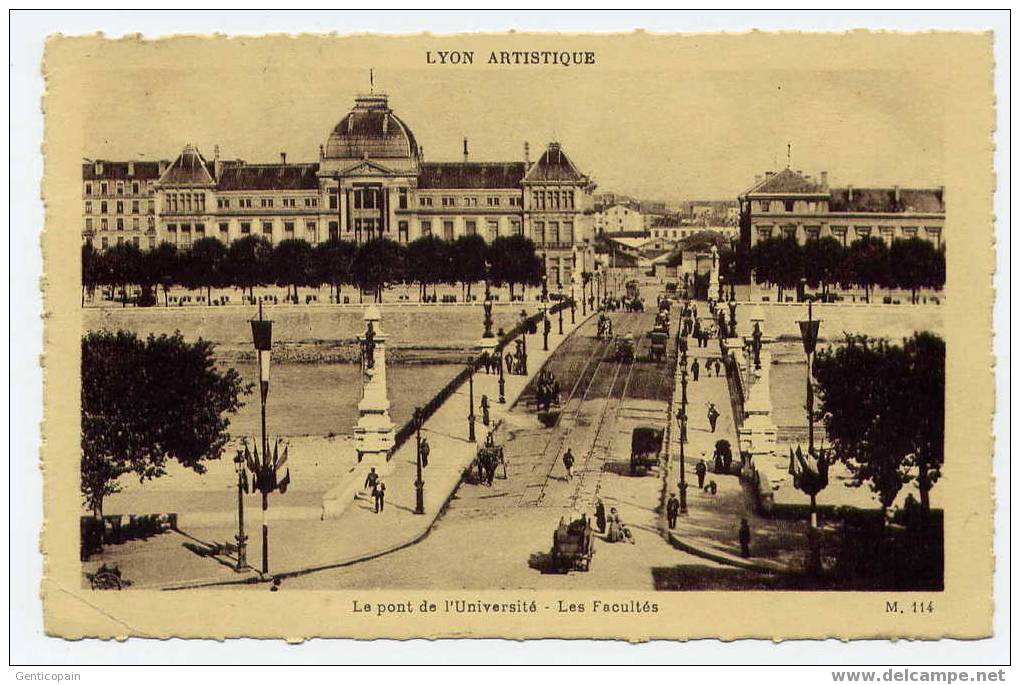 H135 - LYON - Pont De L'UNIVERSITE - Les Facultés (1932 - Carte Pour La ROUMANIE) - Lyon 7