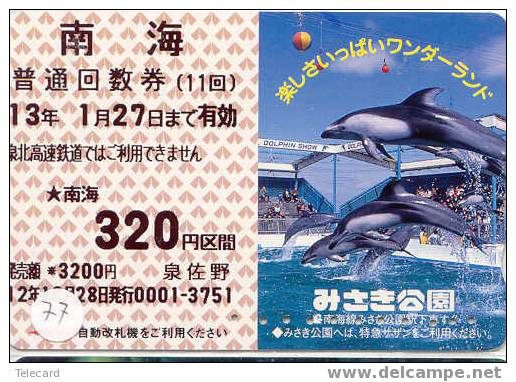 DELPHIN Dolfijn DOLPHIN Dauphin Auf Metro Karte (77) - Delfines