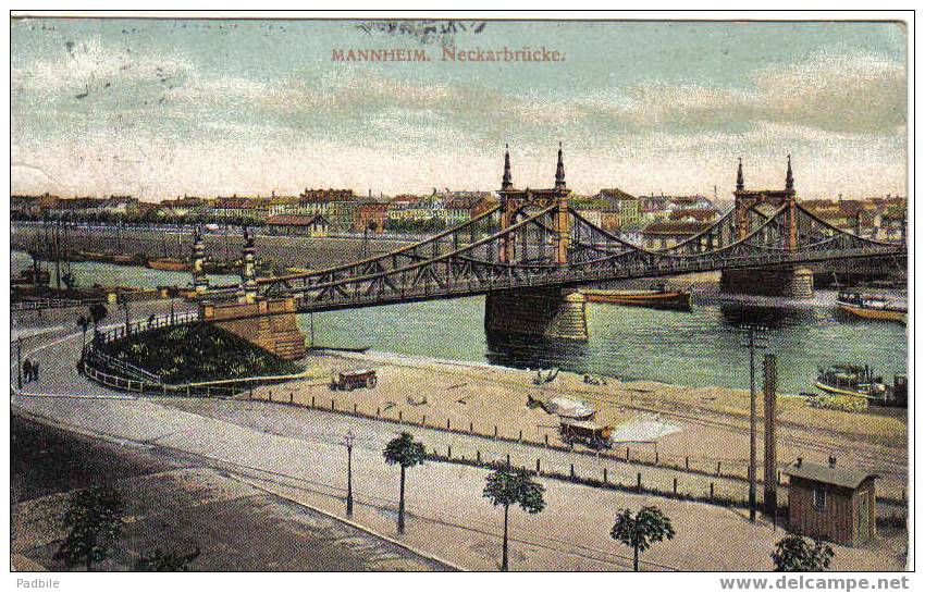 Carte Postale D´Allemagne - Mannheim  Neckarbrücke - Mannheim