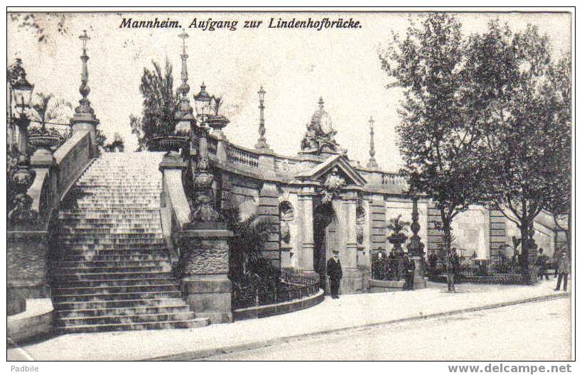 Carte Postale D´Allemagne - Mannheim   Aufgang Zur Lindenhofbrücke - Mannheim