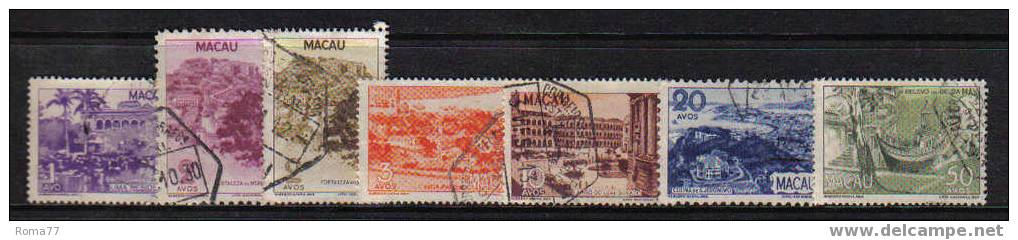 1241 - MACAO , N. YVERT 324/335  USATI (mancano 4 Valori) - Used Stamps