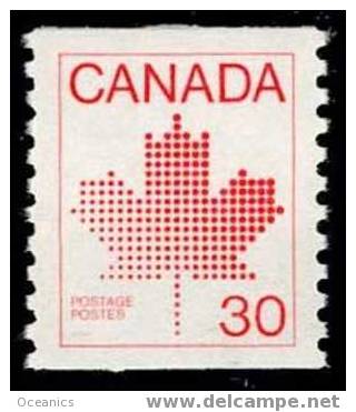 Canada (Scott No. 950 - Feuille D'érable / Maple Leaf) [**] Luxe / ExF - Roulette / Coil  (Paire / Pair) - Unused Stamps