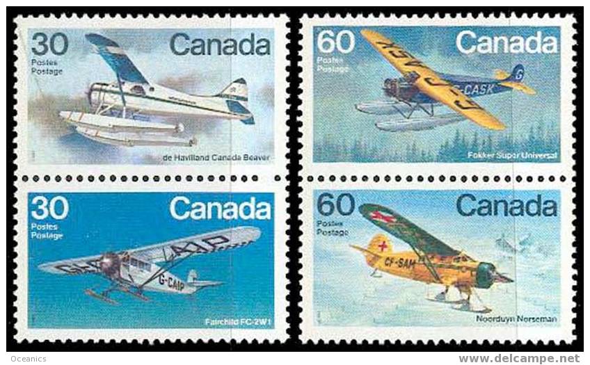 Canada (Scott No. 970a Et 972a  - Avions / Planes) [**] - Unused Stamps