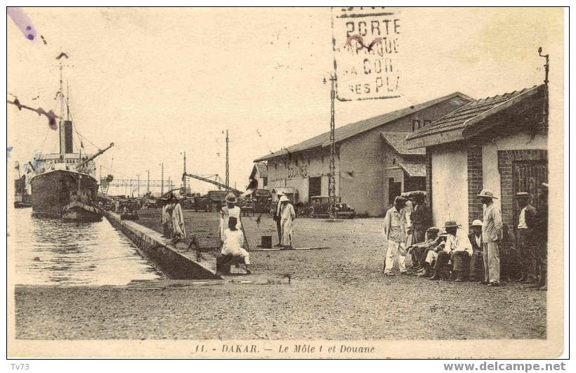 Cpa 996 - DAKAR - Le Mole 1 Et Douane (Sénégal) - Dahomey