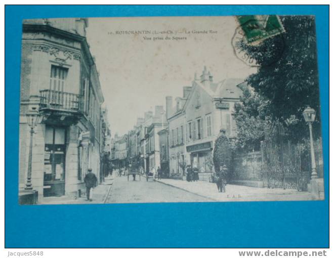 41) Romorantin - N° 10 - Le Café Du Squoire Dans  La Grande Rue   - Tres Belle Carte - Romorantin