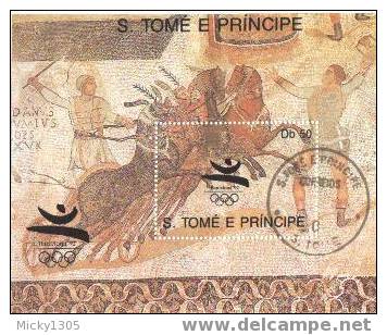 Sao Tome & Principe - Block Gestempelt / Miniature Sheet Used (B100) - Estate 1992: Barcellona