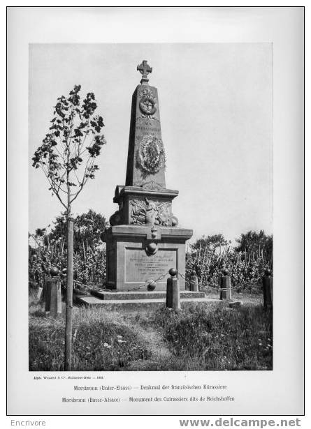 MORSBRONN ( Alsace )  1904 Monument Des Cuirassiers Dits De Reichshoffen 1873 - Lieux