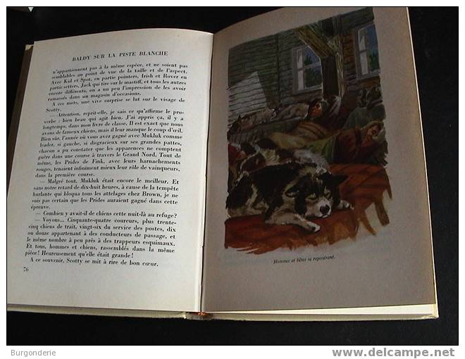 BALDY SUR LA PISTE BLANCHE / Illustré G.de Sainte Croix / Esther Birdsall Darling  /1958 - Bibliotheque Rouge Et Or