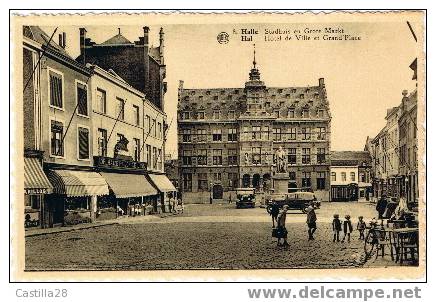 Cpsm HALLE Hôtel De Ville Et Grand Place - Halle