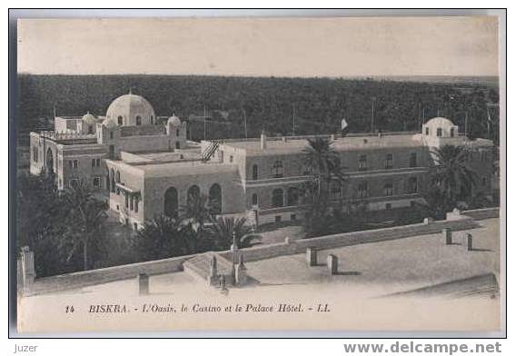Algeria, Biskra: Casino. Old And Vintage Postcard (2) - Biskra