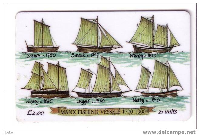 ISLE OF MAN - Man ( Ile De ) - IOM - Sailing Ship - Ships - Voilier - Voiliers - Schiff - Bateau - Bateaux - Rare Card - Isla De Man