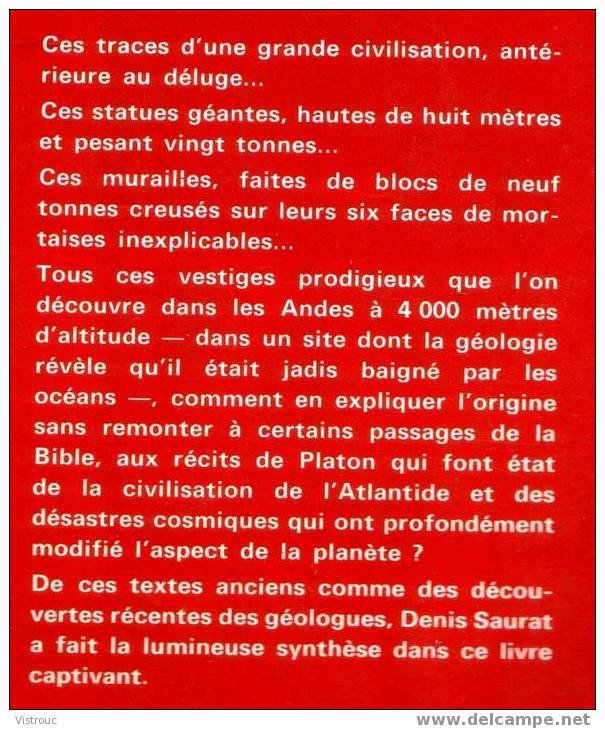 L'ATLANTIDE Et Le Règne Des Géants - Collection J'AI LU N°A187 - L'aventure  Myst. - Denis SAURAT - Fantasy