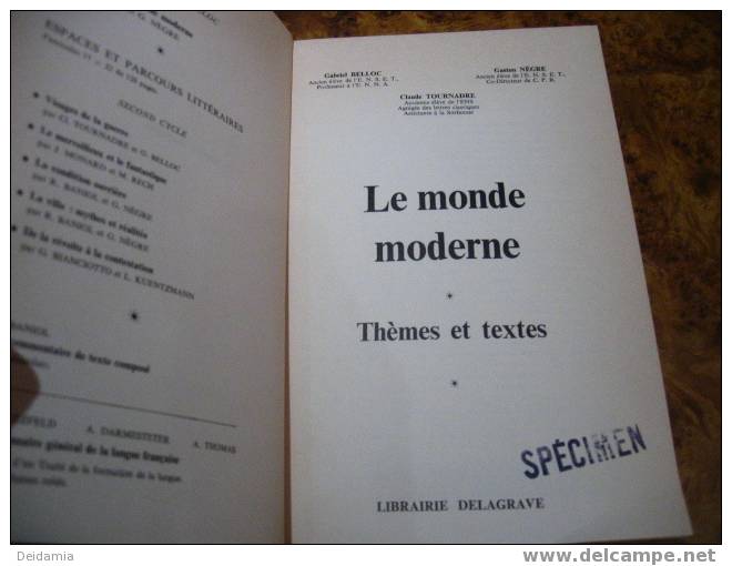 Le Monde Moderne Collection G. BELLOC, 1975  Spécimen - 18 Ans Et Plus