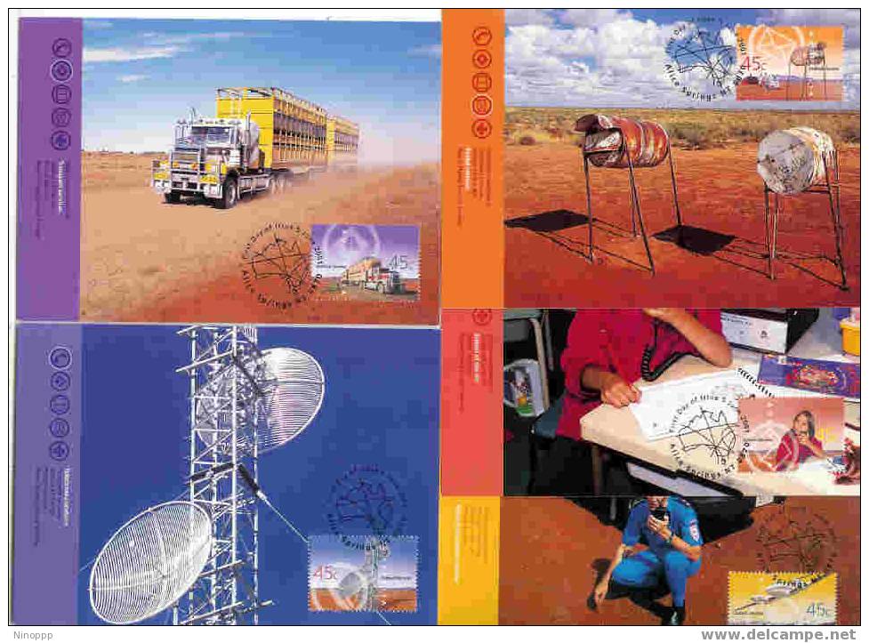 Australia-2001 Outback Services  Set Of 5 Maximum Cards - Maximumkaarten