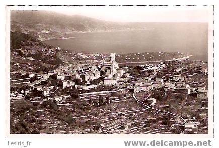 CPA - PHOTO - VUE PANORAMIQUE SUR LA TURBIE - LE CAP MARTIN ET BORDIGHERA - LA CIGOGNE - La Turbie