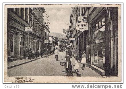 Cpa NEUSTADT Friedrichstrasse (rue Frédéric) + Oblitération - Neustadt (Weinstr.)