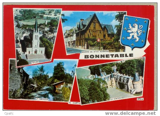BONNETABLE : Le Chateau,le Tripoulin,l'église,maison De Style Normand - Bonnetable