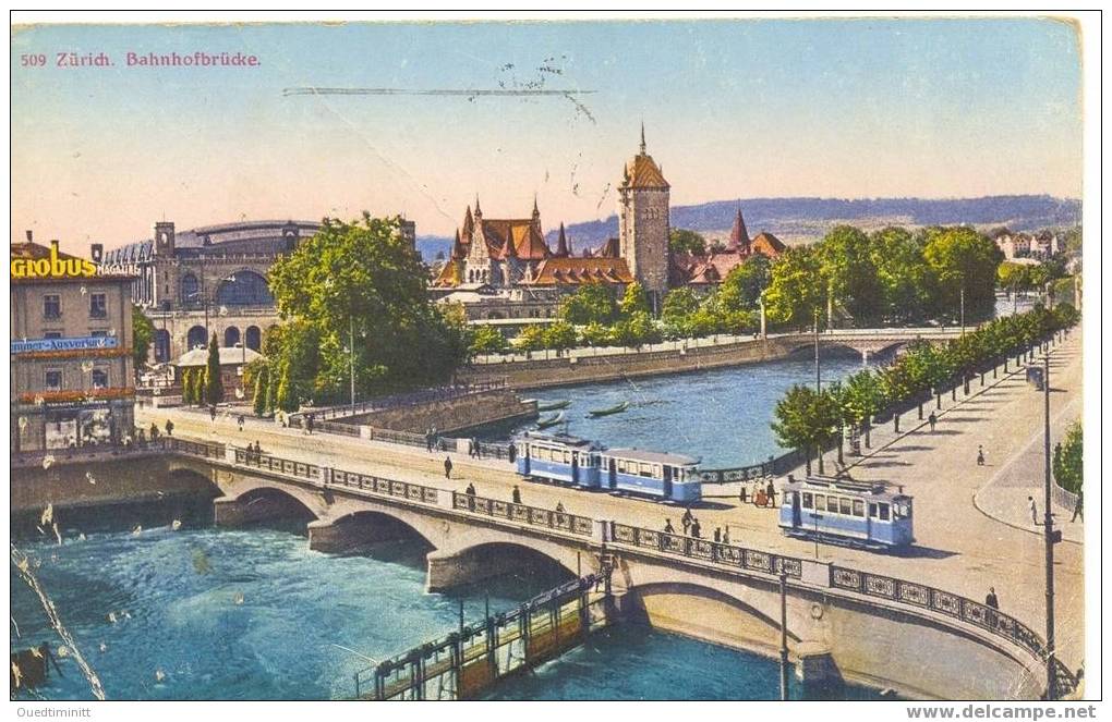 Suisse.Zürich.Bahnhofbrüc Ke.Carte   Couleur. - Zürich