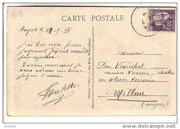 GOOD OLD FRANCE POSTCARD - ROYAT Les BAINS - Casino & Hotel - Nice Stamped - Casinos