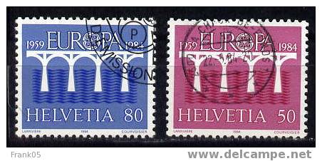 Schweiz / Switzerland / Suisse 1984 Satz/set EUROPA Used / Gestempelt - 1984