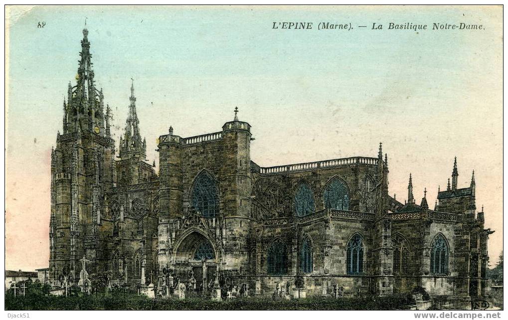 L'Epine (Marne) - La Basilique Notre-Dame - 1919 - L'Epine