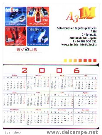 Pocket Calendar In Plastic Card. Almanaque - Other & Unclassified