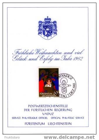Liechtenstein Glückwunschkarte / Christmas Card 1981 - The Magi - Interi Postali